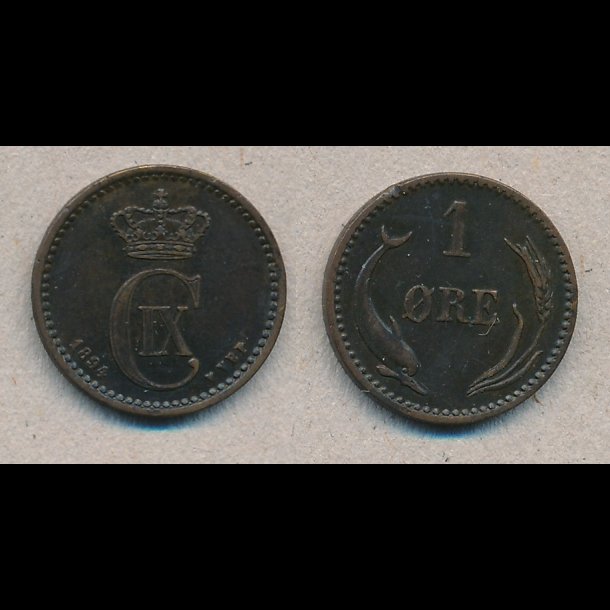 1894, 1 re, 1+, NEDSAT fra 30,-kr,
