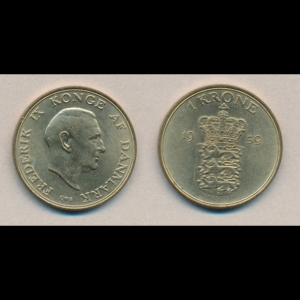 1959, 1 krone, 0,