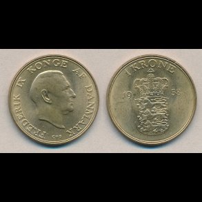 1958, 1 krone, 0,