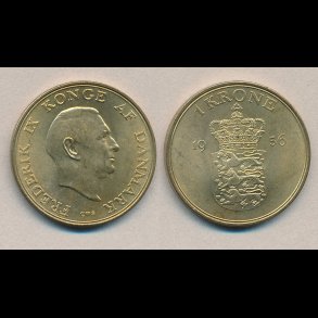 1956, 1 krone, 0,
