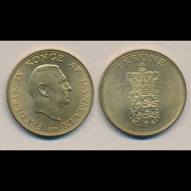 1956, Frederik IX, 1 krone, 