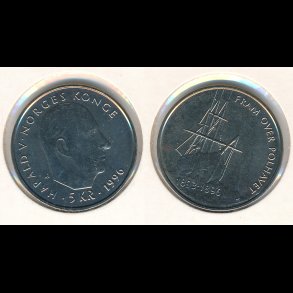 1996, Norge, 5 kroner, Frem over Polhavet,