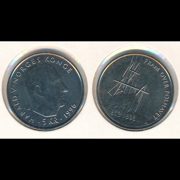 1996, Norge, 5 kroner, Frem over Polhavet,