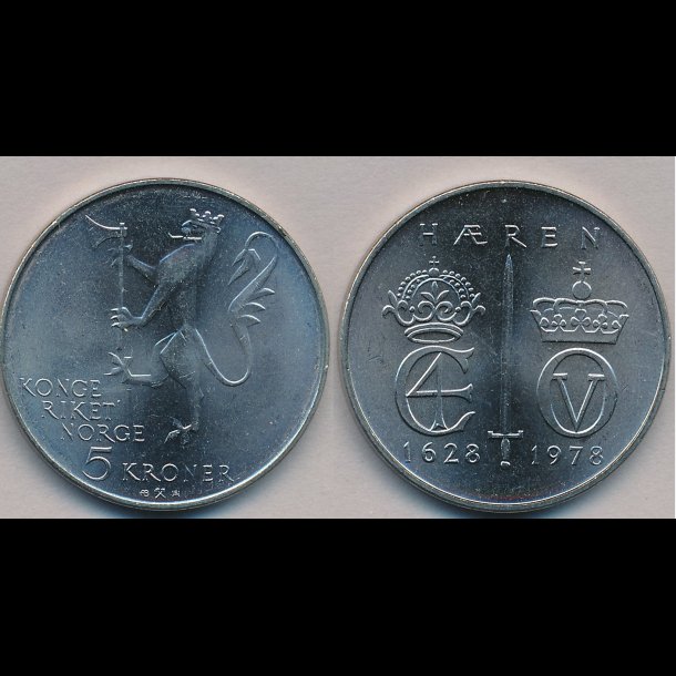 1978. Norge, 5 kroner, Hren 1628 - 1978,