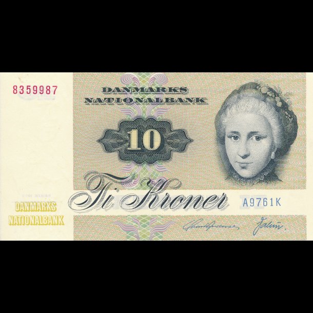 1976, 10 kroner, seddel, A-serie,