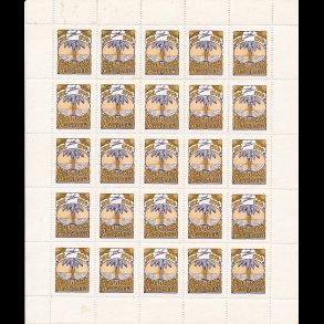 1914, Dansk Vestindien, Palmer og solopgang, ufoldet helark,