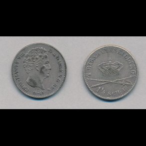 1841, Christian VIII, 4 rigsbankskilling, 1+ / 01,