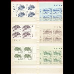 Fr ustemplede frimrker i indstiksbog, mange firblok, 5000,