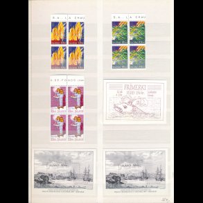 Island, ʘ og ** i indstiksbog, mange 4-blok, 5001,