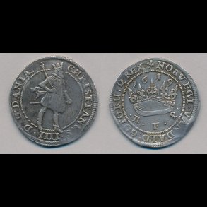 1619, Christian IV, krone, 1 (+),