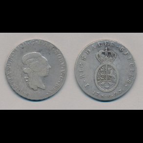 1797, Christian VII, 1 speciedaler, B, 1+, H13A