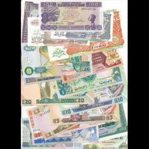 Afrika, 20 forskellige pengesedler fra 8 lande, 1895, *