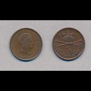 1842, Christian VIII, 1/5 rigsbankskilling,