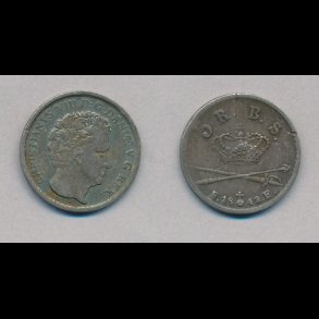1842, Christian VIII, 3 rigsbankskilling, 1 (+)