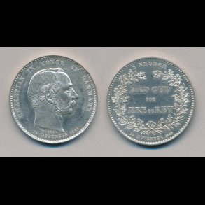 1888, 2 kroner, Christian IX 25 rs regeringsjubilum, 01,