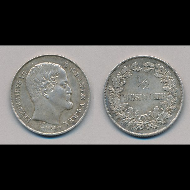 1854, Frederik VII,  rigsdaler, 01,