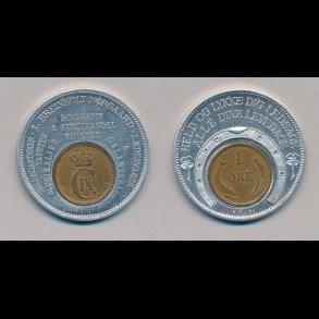 1902, I. Breinholt Nrgaard, Bog-papir og kunsthandel Thisted, 1 re, lykkemnt,