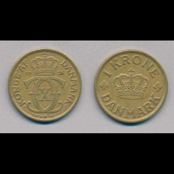 1926, Christian X, 1 krone, 