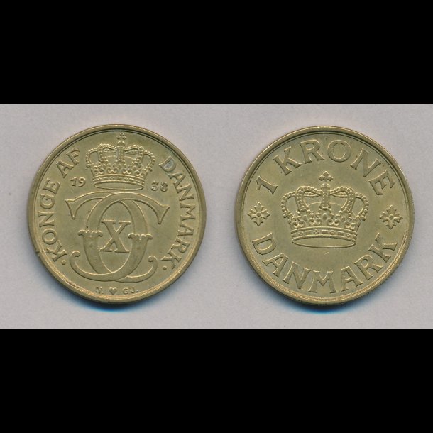 1938, 1 krone, 