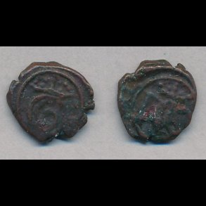 Uden �r, Trankebar, Christian VI, 1 kas, kobber, S54,