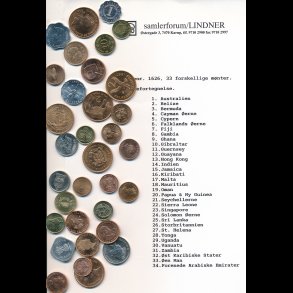 33 forskellige mnter fra 33 lande, BEGRNSET LAGER ! 1626,