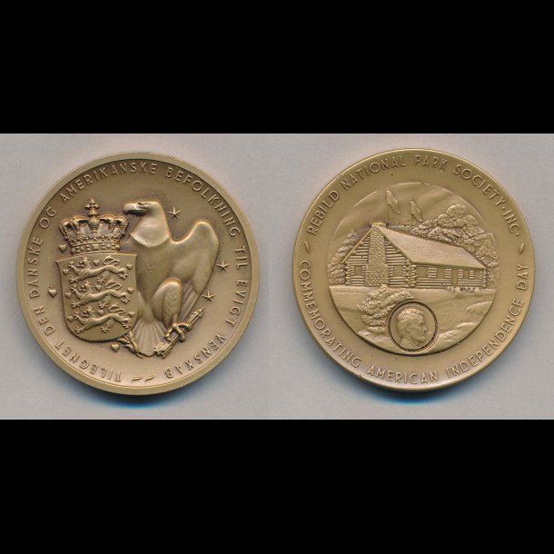 1972, 60 rs jubilums medalje, Rebild National Park Society, bronce, original ske,