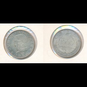 1960, Finland, 1000 Markkaa,