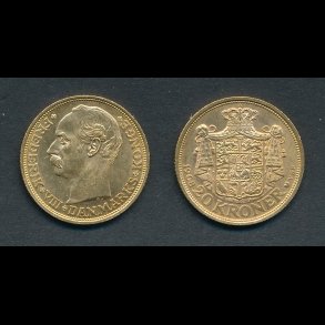 1908,  Frederik VIII, 20 kroner, 01, guldm�nt,