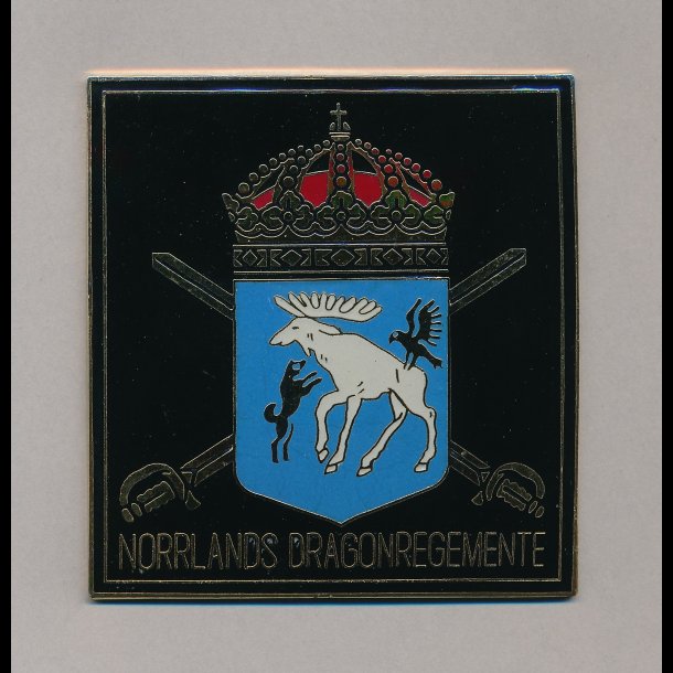 Norrlands Dragonregemente, emblem af metal,