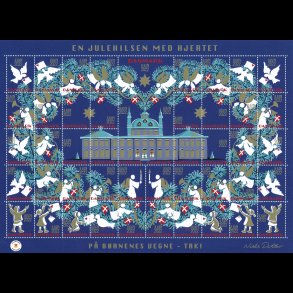 2022, En Julehilsen Med Hjertet, helark, ufoldet,