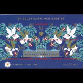 2022, En Julehilsen Med Hjertet, selvkl�bende miniark,
