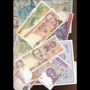 16 forskellige pengesedler, 1735,