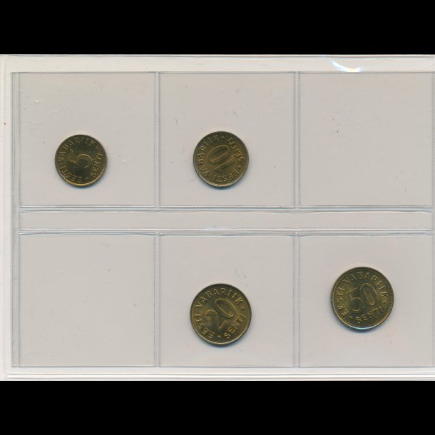 Estland, 1991-92, Senti 5, 10, 20 og 50, 0802,