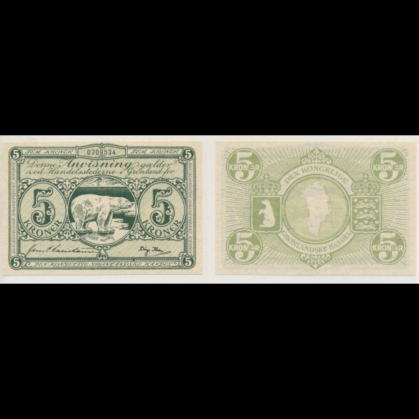 (1913), Grnland, 5 kroner, 0,