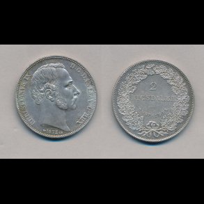 1872, Christian IX, 2 rigsdaler, 1++,