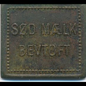 Bevtoft Mejeri token, sdmlk, mejeritegn, 1+,