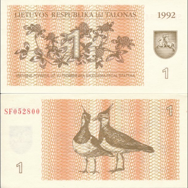 Litauen, 1 talonas, viber, 1992, 1816/a, *