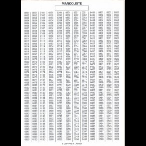 Mankoliste blok, 0001-4200,