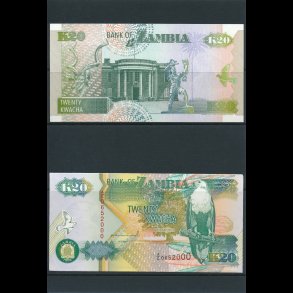 Zambia, 20 kwacha, 1767/a, �rn til h�jre, begr�nset lager, *