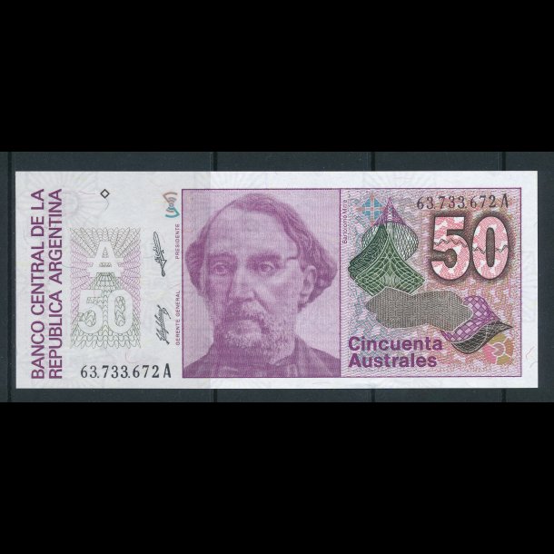 Argentina, 50 australes, 1645/a, *
