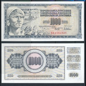 Jugoslavien, 1000 dinara, 5001/p, *