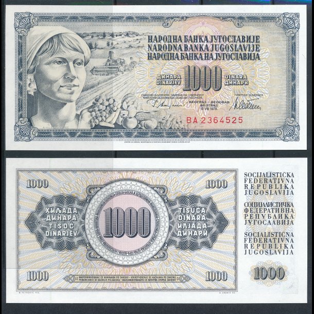 Jugoslavien, 1000 dinara, 5001/p, *