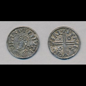 1035 - 1042, Hardeknud, penning, 1+, HB 28, NEDSAT fra 9.200,-kr