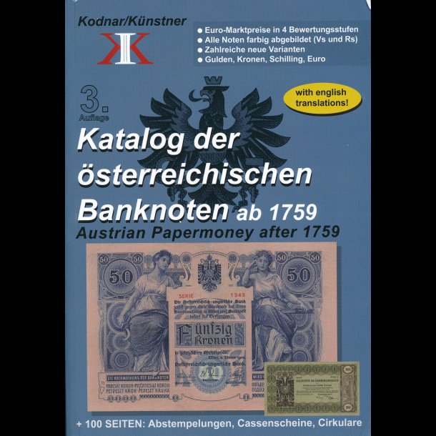 Katalog des sterreichischen Banknoten ab 1759, 3. udgave,