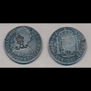1793, Dansk Vestindien, kontramarkeret Frederik VII, FALSK,