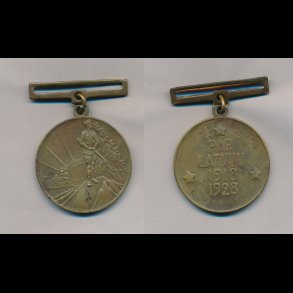 Letlands uafhngigs krig medalje1918/1928, med spnde,