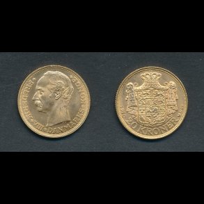 1910, Frederik VIII, 20 kroner, 0, guldm�nt, SUPER TILBUD !!! Nedsat fra 10.000,-kr,