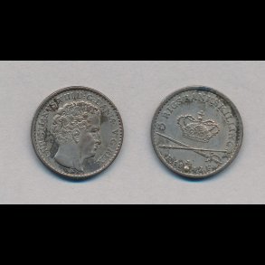 1842, Christian VIII, 3 rigsbankskilling, 01, H 33,