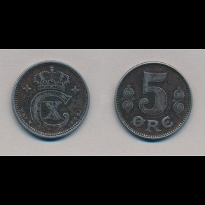 1918, 5 re, jern, 1+,