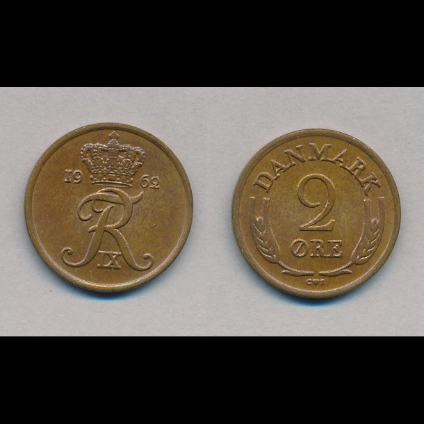 1962, 2 re, NEDSAT fra 18,-kr,